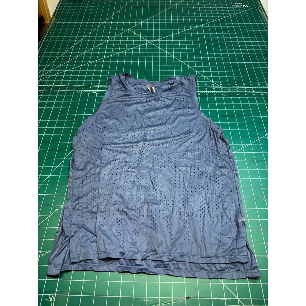 Members Mark Everyday Perforated Tank Blue Moonlight Active Top Womens Medium
